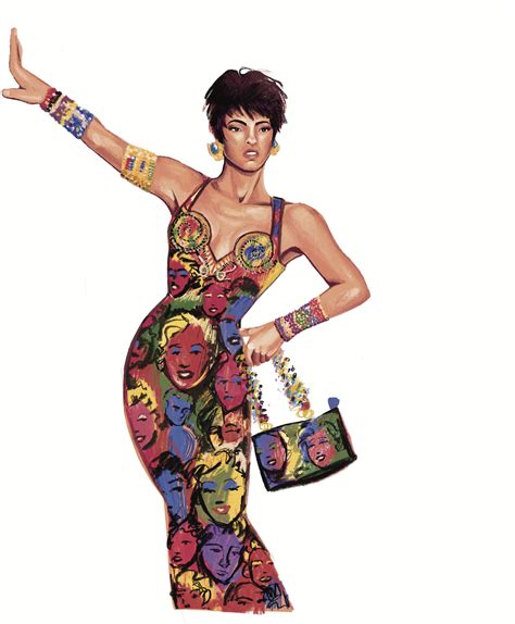 versace 1991 illustration|versace dresses.